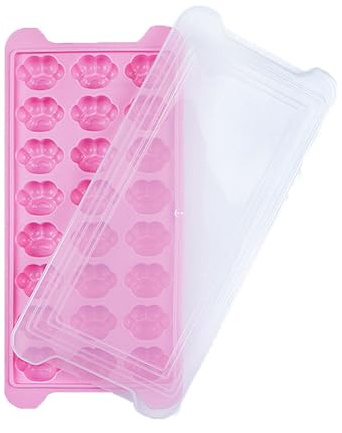 Cat Claw Ice Cube Tray with Lid Easy Release Molds 24 Cavity Freezer Drinks | Cute cat claw reusable ice moulds, 24 cubes tray, for chocolate candy, easy release freezer sleeve
