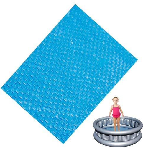 Cubierta De Piscina Solar - Manta De Retención De Calor Con Cubierta Solar De Burbujas | Cubierta De Spa Flotante De Corte Libre, Manta De Retención De Calor Para Piscinas Enterradas Y Sobre El Suelo