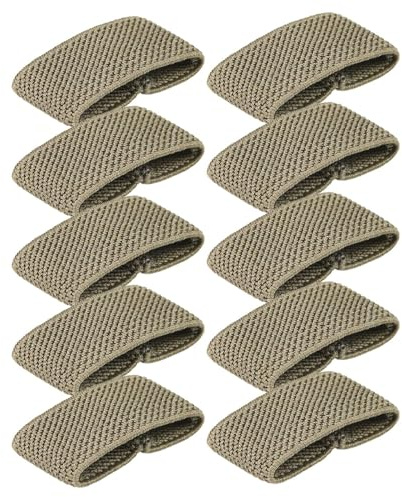 getuse 10 x elastische Gürtelschlaufen für Hosen, Gürtel, verschleißfest, Rucksackgurt, Gurthalter, Zubehör