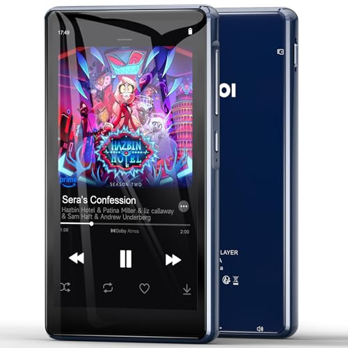 163 GB Reproductor MP3 Spotify con WiFi y Bluetooth, Pantalla táctil de 4,5 Pulgadas, Android 13, Compatible con Audible, Radio FM, Amazon Music, Deezer, Pandora, Play Store