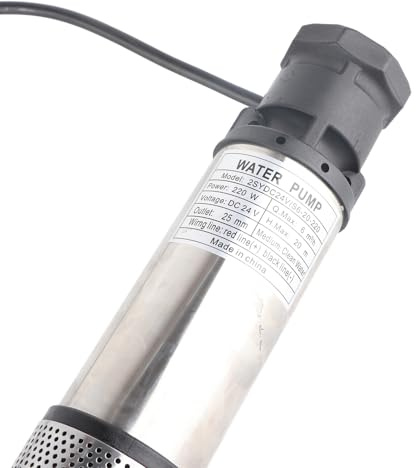 Generic Pompe de Puits Profond, Pompe à Eau Solaire en Acier Inoxydable, Bonne Isolation, Résistante à l'usure, avec Rondelle pour l'irrigation Agricole