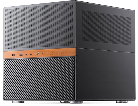 Jonsbo N6 NAS Case (Black) – Compact 9-Bay mATX/ITX Tower, Steel Storage Chassis with ATX/SFX PSU Support, 4 PCIe Slots, 240mm AIO Support, High-Airflow Design for Large Drive Arrays