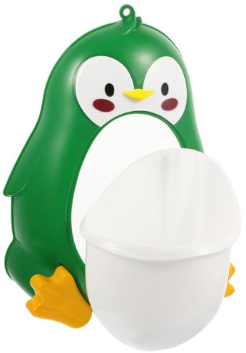 Ciieeo Urinario Infantil para Baño en Casa Altura Ajustable y Ventosas Forma de Pingüino, Capacidad Grande Material Abs Resistente y Tanque Liso
