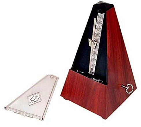 METRONOMO PLASTICO PIRAMIDE - Wittner (802/K) (Sistem Malzel) (Sin Campana) (Tapa Transparente)(Caoba)