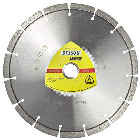 Klingspor KLI-336216 336216 DT 350 U Disques à tronçonner diamantés 180 x 2,6 x 22,23 mm 11 segments 42 x 2,6 x 10 mm Denture standard Contenu : 1 pièce