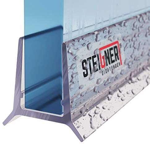 STEIGNER Joint porte de douche UK24 140 cm (1 pc.) transparent - Joint vertical pour douche à accès d'angle ou pentagonale avec porte 7-8 mm - Ajustement parfait, Installation facile, Design discret