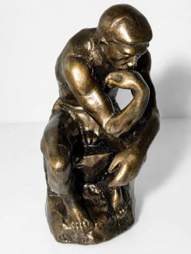 Antik 2000 Auguste Rodin Der Denker Skulptur aus Eisen Bronzeoptik 26 cm | Höhe 26 cm