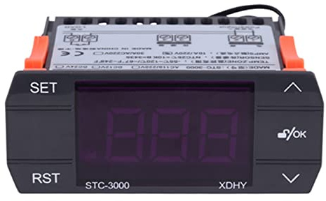Keenso -3000 Digitaler Temperaturregler, 110 V-220 V, Thermostat, Temperaturregler, Touch-Temperaturmodul mit Sensor (30 A)