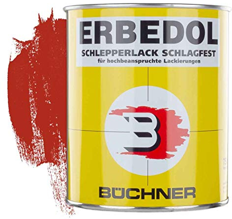 ERBEDOL | Schlepperlack | Krone | rot | SL3241 | 0,75 l | Farbe | Beschichtung | Restaurierung | Traktor | Agrar | Lack | Farbton | Lackierung | kratzfest | wetterfest | Landmaschinenlack