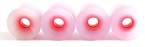 without FJY-WHEEL, 4 Stück Top Pro Skateboard-Räder, 66 x 50 mm, Jelly Color Räder, Pro Longboard, Tanzbrett, Fischbrett-Rollen (Farbe: Rosa)