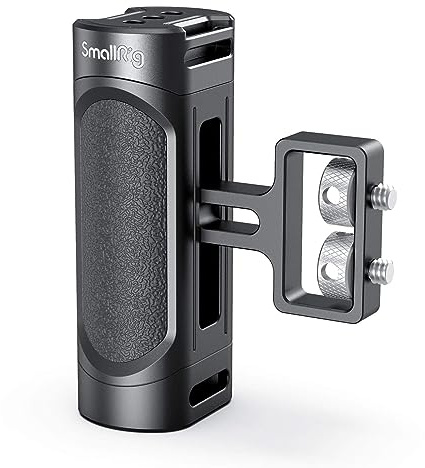 SMALLRIG Mini Seitengriff Side Handle mit doppelter 1/4”-20 Schrauben für DSLR Kamera Cage, Up and Down Adjustable, Links oder rechts montierbar, Maximum Load 3.5kg - 2916