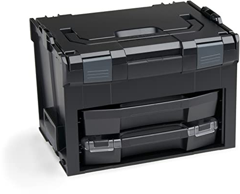 L-BOXX LS BOXX 306 nero | incl. i-BOXX 72 B3 & LS cassetto vuoto | Cassetta degli attrezzi professionale vuota | Cassetta degli attrezzi in plastica vuota