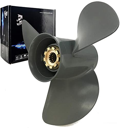Boatman Außenbordpropeller aus Aluminium für Honda Motor BFP60 BF75/90/115/130 PS, 15 Spline-Zähne, rechts