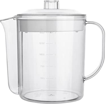 1pc Kitchen Oil Container Oil Soup Strainer Measuring Cup Separator Cup Fat Separator Fat Separating Jug Kitchen Pot Can Terrariums Grease Measurer White