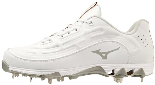 Mizuno Herren 9-Spike Ambition 3 Baseball-Stollen, Weiss/opulenter Garten, 44 EU