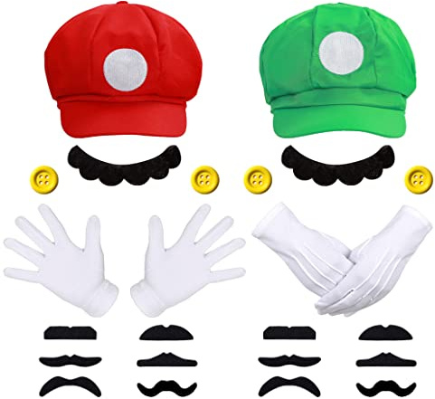 iZoeL Halloween Disfraces Sombrero Guantes Barba Botones Amarillo Carnaval Disfraz Colonia Cosplay Atrezzo Niños Mujer Disfraz Señoras Hombres