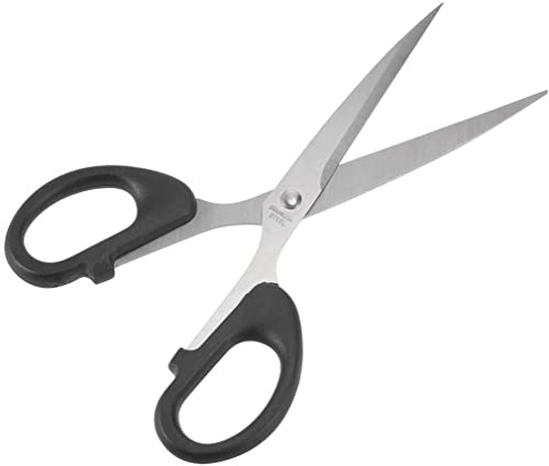 XYWHPGV Tijera de acero inoxidable de 6,4 pulgadas para corte en el hogar de la oficina, mango negro recto(48c1e ce30e b0bd6 a12a5 c3dc2 07802