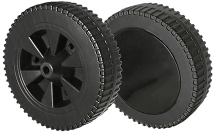 kowaku Roues de barbecue pour barbecue, pneus de camion à main, diamètre de trou léger 0.8-1cm, roue universelle 17cm pour accessoires de cuisine en plein