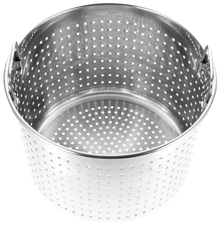Flusskrebse Undichter Topf Brühe-Topf Sieb Einsatz Dämpfkorb Kochtopf Für Meeresfrüchte Rostfreier Stahl Siedekorb Mit Henkel Für Zuhause Küche Flusskrebs Kessel, 48cm