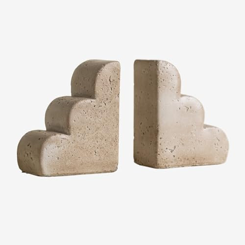 SKLUM Ensemble de 2 Serre-Livres en Ciment Brissac -