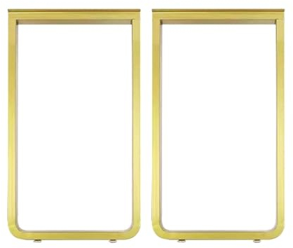 JCWGLY Möbelfüße Moderne Metalltischbeine, DIY-Wohnmöbelbeine Können Eine Tragfähigkeit Von 800 Kg Tragen, Für Büroschreibtische, Computertische, Esstische (Color : Gold, Size : 70x72cm/2pcs)