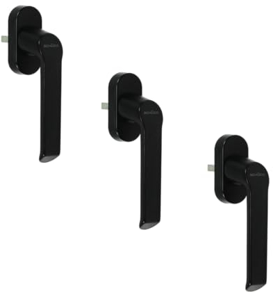 SCHÜCO Fenstergriffe CT70 Akustik schwarz 234757 | als 3er Sparset | Hochwertige Optik und Qualität