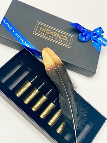 Cigno Nero Milano Eau de Parfum Discovery Kit - Cofanetto con 7 Fragranze di Nicchia da 2 ml Ciascuna, Set regalo di lusso