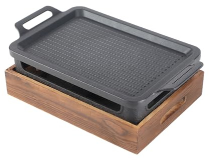Fornello Ad Alcool con Base in Legno a Prova di Bastoncino per Barbecue da Tavolo per Ristorante da Campeggio