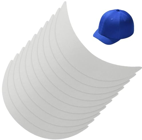 BENECREAT 10Pcs Cornsilk Kunststoff Krempe Hut, 18.7x4cm Häkeln oder stricken Krempe Stiffener Cap Visor Einsatz für Handwerk nähen Mützen liefert machen, 1mm dick