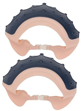 KOMBIUDA Silikon Duschhaube für Babys und Kinder 2 Stück Schutz für Augen und Ohren zum Haarewaschen im Alltag