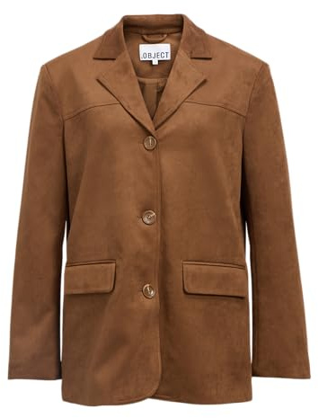 Object Objfenja Lo Blazer Noos, Cuir Brut, 40 Femme