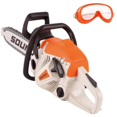 Harilla Tronçonneuse de Jouets, Scie à Chaîne Électrique, Jouet de Jardinage Extérieur Préscolaire Éducatif, Outils de Jeu, Cadeau d'Anniversaire pour Enfants,Style B