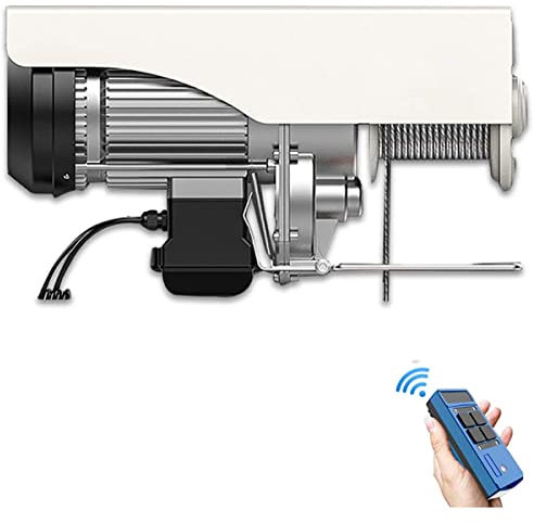 NIYNRDE Paranco Sollevamento Elettrico 1800W con Telecomando Linea, Sollevatore Elettrico Singola Doppia Stagne Domestico per Sollevamento Impianti Garage Dell'officina Automobile,1800w,12m