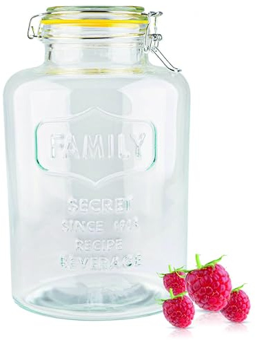 lilawelt24 XXL Vorratsgläser 2L Gurkenglas, Einmachglas, Einmachgläser, Glasballon, Vorratsglas, Einweckgläser konservierung Konservengläser