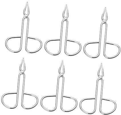 VICASKY 1 Set Da 6 Pezzi Pinzetta signore pinzette Bene fronte sopracciglio pinza per sopracciglia Silver