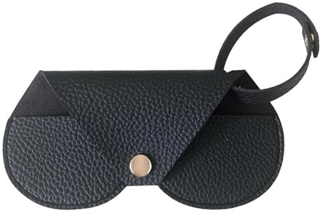 Ulawellor Brillenetui aus Pu-Leder Brillenetui zum Anhängen für Brillen, Tragbares Sonnenbrillenetui zum Anhängen für Damen und Herren