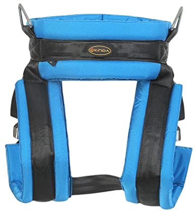 pistro Nylon Trampolin Geschirr für Bungee-Jumping, Bequeme Outdoor-Ausrüstung für Erwachsene und Kinder, Blau, Größe S
