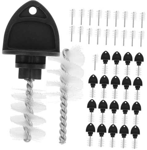 TOKIDNY 20pcs Beer Tap Plug Cleaning Brushes Bristle Design for Efficient Beer Faucet Maintenance for Home Brew Accessories and Kegs Black and Transparent Plugs Included