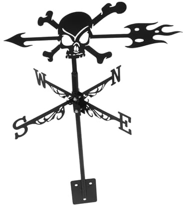 UPKOCH Adornos De De Hierro Forjado Veleta De Jardín Decorativa Indicador De Viento Marino para Patio Herramienta De Medición De Viento Aparente para Decoración De Jardín