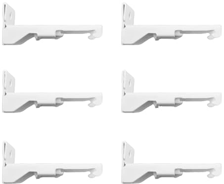 Wezalget Fixation Au Plafond Pour Rail À Rideau | Supports Pour Tringle Droite Ou Courbe Au Plafond - Matériel Flexible Et Pliable De Fixation 6 Pièces Pour Stores Extérieurs Cuisine Et
