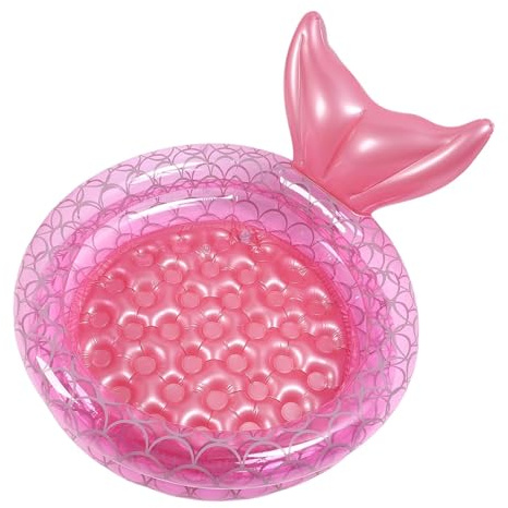 Yechiry Piscine de Fosse à Balle, Gonflable pour les Enfants, Pliable épaissis en PVC Kiddie Piscine pour les Tout-petits et les Bébés, pour le Jeu d'eau Intérieur et Extérieur, Bleu, 34 Pouces X