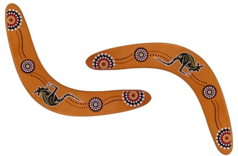 TOYZFRIENDY 2 Piezas Boomerang de Madera Forma Regreso Estable Juguete Exterior para Adultos al Aire