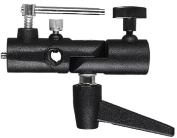 Uonlytech Soporte Profesional para Flash Tipo H Giratorio para Paraguas Base Metálica Resistente Compatible con Trípodes y Soportes de Iluminación