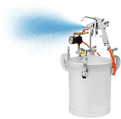 KiwiHood Récipient à pression de 10 l avec pistolet pulvérisateur, grande capacité de 2,2 gal, pot à pression professionnel, idéal pour pulvériser les murs, les voitures et les constructions en acier