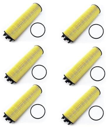 Huile Automobile 6/3/1 jeux d'éléments filtrants à huile A2561840000 compatibles avec GLE A 200 220 300 E 220 300 Filtre à huile Filtre à huile(6Pcs)