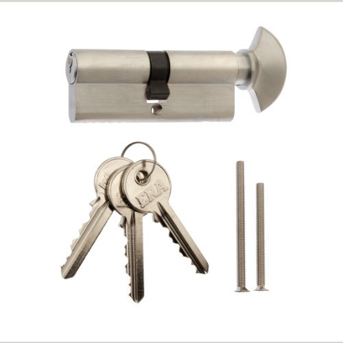 ERA 4106-51 40 x 40mm 6-Pin Euro Profile Cylinder and Thumbturn - Satin , Grey