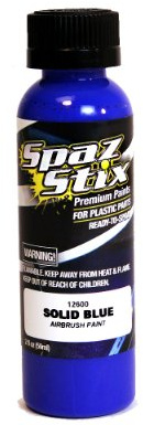 Spaz Stix Solid Airbrush Paint, Blue, 2-Ounce