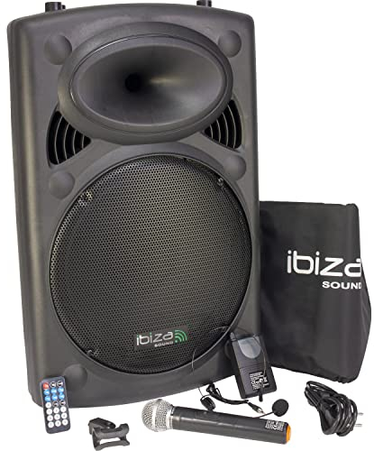 Ibiza Port15VHF-BT impianto audio portatile cassa attiva con bluetooth (450 Watt RMS, USB SD MP3, AUX)