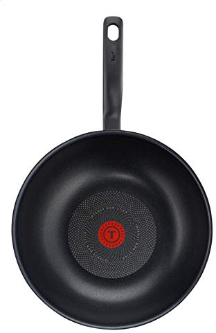 Tefal Revelation Plus C26219 Sauteuse Wok Stir-Fry Pain, Noir Intense, 175 °C, Aluminium.