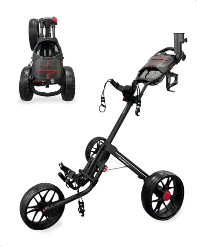 Caddytek CaddyLite 15.3 V2 Golf Push Cart - Lightweight Foldable Aluminum Cart with EVA Wheels, Foot Brake, Adjustable Handle, Umbrella Holder, Drink Holder, Scorecard Holder